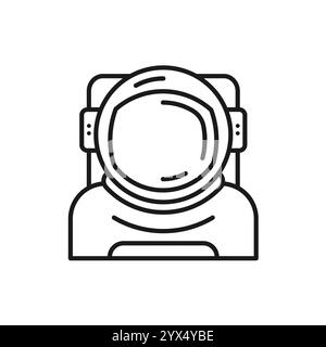 Astronauten-Symbol-Vektor. Lineares Zeichen für Webdesign und mobile Apps, Logo. Symbolabbildung. Stock Vektor