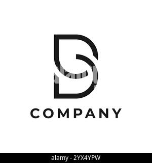 Modernes und einzigartiges B-Initialen-Logo-Design Stock Vektor