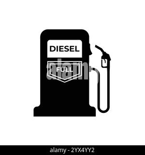 Tankstellensymbole. Zeichen für Kraftstoff, Gas, Benzin, Öl, Benzin. Vektorabbildung. Stock Vektor