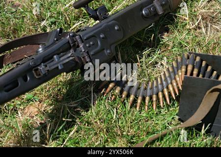 Das MG 42 ist ein luftgekühltes Mehrzweckmaschinengewehr, das von der Wehrmacht und der Waffen-SS eingesetzt wird Stockfoto