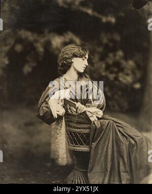 Porträt von Jane Morris (Mrs. William Morris), negativ Juli 1865; Druck nach 1900. Stockfoto