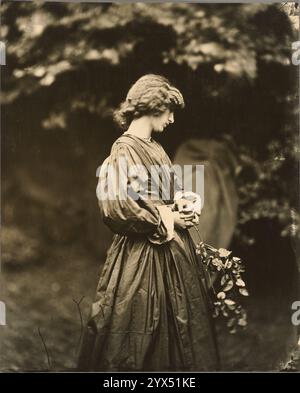 Porträt von Jane Morris (Mrs. William Morris), negativ Juli 1865; Druck nach 1900. Stockfoto