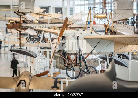 Muse de l'Air et de l'Espace Aroport de Paris-Le Bourget Luft- und Raumfahrtmuseum Paris France Blriot XI Stockfoto