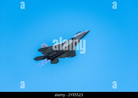 F22 Raptor auf der Oshkosh EAA 2024 Stockfoto