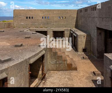 Brean Down Fort eine viktorianische Marinestützung am Bristol Channel in North Somerset im Südwesten Englands Großbritannien, erbaut in den 1860er Jahren als Palmerston Fort. Stockfoto