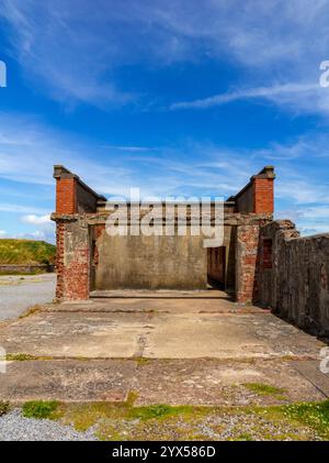 Brean Down Fort eine viktorianische Marinestützung am Bristol Channel in North Somerset im Südwesten Englands Großbritannien, erbaut in den 1860er Jahren als Palmerston Fort. Stockfoto