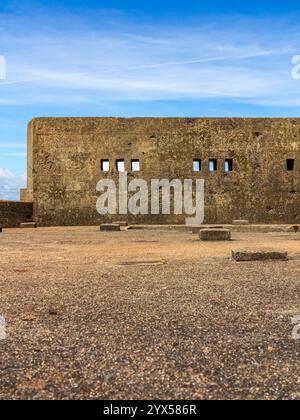 Brean Down Fort eine viktorianische Marinestützung am Bristol Channel in North Somerset im Südwesten Englands Großbritannien, erbaut in den 1860er Jahren als Palmerston Fort. Stockfoto