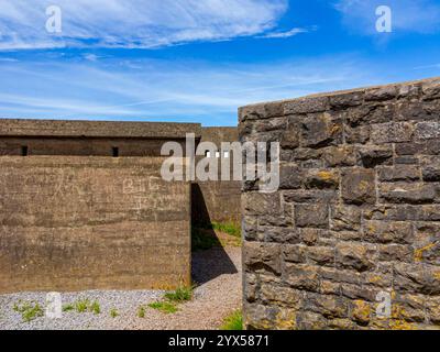 Brean Down Fort eine viktorianische Marinestützung am Bristol Channel in North Somerset im Südwesten Englands Großbritannien, erbaut in den 1860er Jahren als Palmerston Fort. Stockfoto