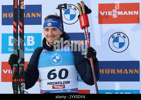 Hochfilzen, Tirol, Österreich. Dezember 2024. BMW IBU World Cup Biathlon, Tag 1; Fabien Claude (FRA) Credit: Action Plus Sports/Alamy Live News Stockfoto