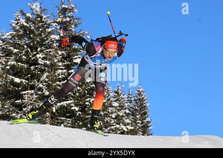 Hochfilzen, Tirol, Österreich. Dezember 2024. BMW IBU World Cup Biathlon, Tag 1; Philipp Horn (DE) Credit: Action Plus Sports/Alamy Live News Stockfoto