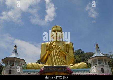 Die Statue des Buddha im Goldenen Tempel, Sri lanka. Stockfoto