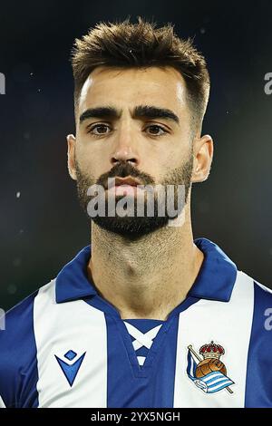 San Sebastian, Spanien. Dezember 2024. Brais Mendez (Sociedad) Fußball/Fußball: Spieltag 6 der UEFA Europa League zwischen Real Sociedad 3-0 FC Dynamo Kyiv in der reale Arena in San Sebastian, Spanien. Quelle: Mutsu Kawamori/AFLO/Alamy Live News Stockfoto