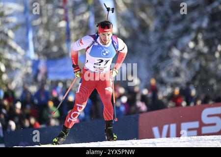 Hochfilzen, Österreich. Dezember 2024. HOCHFILZEN, ÖSTERREICH - 13. DEZEMBER: Jan Gunka aus Polen tritt am 13. Dezember 2024 im Hochfilzen in Hochfilzen an. 241213 SEPA 26 113 - 20241213 PD8074 Credit: APA-PictureDesk/Alamy Live News Stockfoto