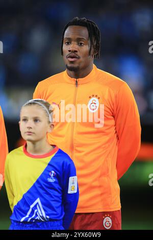 Malmö, Schweden. Dezember 2024. Michy Batshuayi aus Galatasaray wurde während des Spiels der UEFA Europa League zwischen Malmö FF und Galatasaray im Eleda Stadion in Malmoe gesehen. Stockfoto