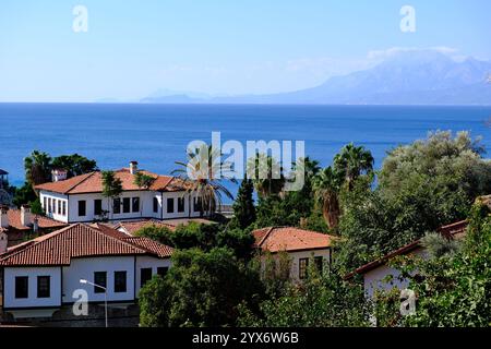 Kaleisci Altstadt und Meereslandschaft in Antalya, Türkei Stockfoto