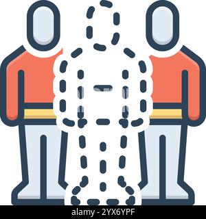 Symbol für „Freund entfernen, trennen“ Stock Vektor