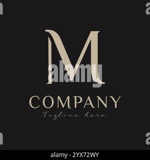 Letter MV Logo Design minimalistisches, einfaches Letter MV Symbol, Monogramm Logo. Stock Vektor