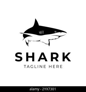 Shark Logo Design Vektor Illustration Stock Vektor