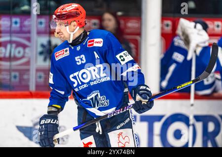 Alex Trivellato (53, Schwenninger Wild Wings) DE, Schwenninger Wild Wings vs Löwen Frankfurt, Eishockey, DEB, DEL, Saison 2024/25, Spieltag 25, 13.12.2024, Foto: Eibner-Pressefoto/Florian Wolf Stockfoto