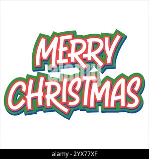 Frohe Weihnachten-Typografie Stock Vektor