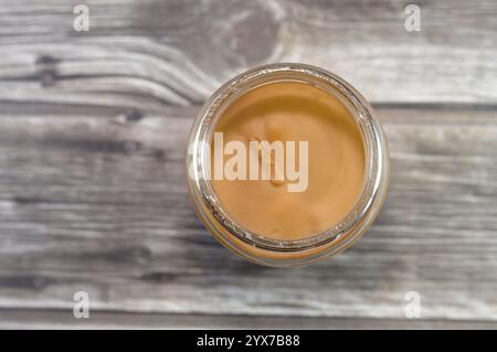 Biscuits Butteraufstrich, karamelisierter Keksaufstrich, glatter Aufstrich mit cremiger Textur für Pfannkuchen, Brownies, alle Desserts oder einfach nur darauf verteilen Stockfoto