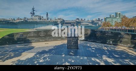 Das USS Midway Museum ist ein historisches Marineflugzeugträger-Museum in San Diego, Kalifornien, USA, das aus dem Flugzeugträger Midway besteht Stockfoto