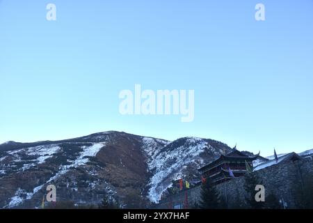 Songpan altes Stadtdenkmal der Königin Wnchng und des Königs Srong Btsan Sgam po von Tibet Stockfoto