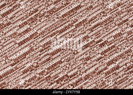 Melange braune und weiße Stoffstruktur, gemischter textiler Hintergrund. Nahaufnahme, Makro aus Jacquard-Tuch mit diagonaler Grobflechtung. Hintergrundbild, BA Stockfoto