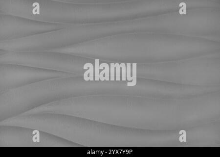 Gipswand mit volumetrischer Relief-Oberfläche, welliges Formmuster, graue Gipskartonplatte. Inneneinrichtung, Designelement. Hintergrundbild, Hintergrund, b Stockfoto