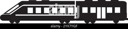 Zug-Symbol, Zug-Vektor-Zug-Zeichen Symbol für moderne Verkehrsmittel Stock Vektor