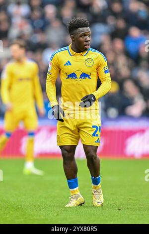 Deepdale, Preston, Großbritannien. Dezember 2024. EFL Championship Football, Preston North End gegen Leeds United; Wilfried Gnonto von Leeds United Credit: Action Plus Sports/Alamy Live News Stockfoto