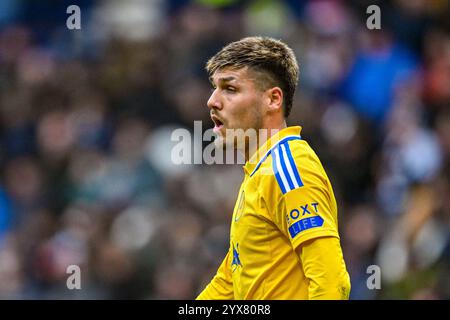 Deepdale, Preston, Großbritannien. Dezember 2024. EFL Championship Football, Preston North End gegen Leeds United; Joel Piroe von Leeds United Credit: Action Plus Sports/Alamy Live News Stockfoto