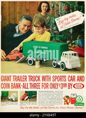 1963 CITGO (CITGO) Weihnachtswerbung Stockfoto