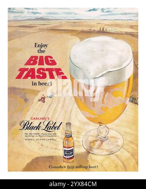 1959 Carling’s Black Label Beer Werbespot Stockfoto