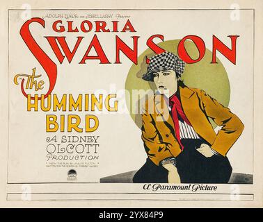 The Humming Bird (Paramount, 1924). Titel Lobby Card feat. Gloria Swanson – Stummfilm Stockfoto