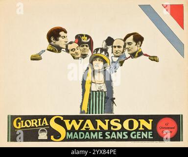 Madame Sans-Gêne (Paramount, 1924). Foyer Card. Gloria Swanson – Stummfilm Stockfoto