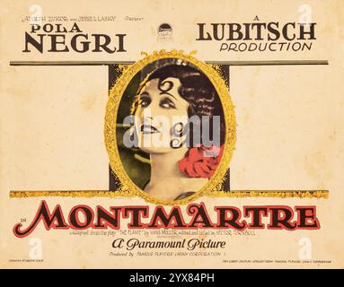 Pola Negri in Montmartre (Paramount, 1924) Titel Lobby Card - Eine Lubitsch-Produktion - Stummfilm Stockfoto