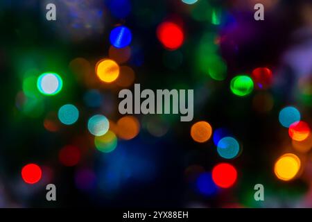 Bunte Lichter mit Bokeh-Effekt Stockfoto