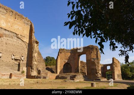 Überreste der Caracalla-Thermen (Terme di Caracalla), die im 3. Jahrhundert im antiken Rom, Rom, Italien, als öffentliche Bäder dienten Stockfoto