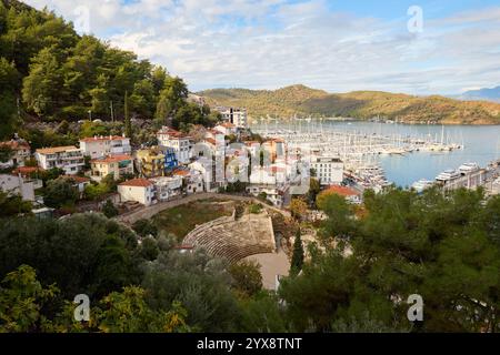 Panorama der Stadt Fethiye in der Türkei Stockfoto