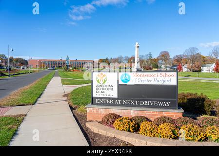 American School for the Deaf at 139 North Main Street West in Hartford, CT, USA Stockfoto
