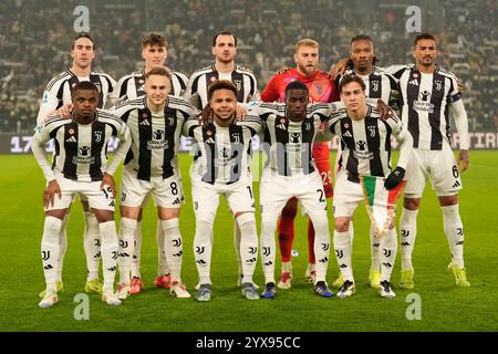 Torino, Italien. Dezember 2024. -T während des Fußballspiels der Serie A zwischen Juventus und Venezia im Juventus-Stadion in Turin, Nordwesten Italiens - 09. November 2024. Sport - Fußball FC (Foto: Fabio Ferrari/LaPresse) Credit: LaPresse/Alamy Live News Stockfoto