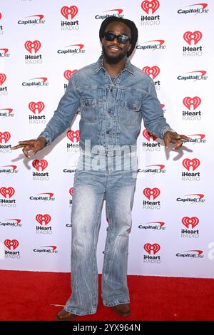 New York, USA. Dezember 2024. Shaboozey nimmt am 13. Dezember 2024 an iHeartRadio z100's Jingle Ball 2024 Teil, der von Capital One im Madison Square Garden präsentiert wurde. Foto: Jeremy Smith/imageSPACE Credit: Imagespace/Alamy Live News Stockfoto