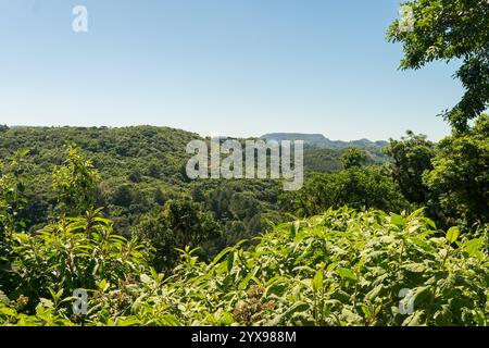 Blick auf die Berge in Nova Petropolis, Serra Gaúcha - südlich von Brasilien Stockfoto