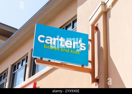 Nahaufnahme eines Ladenschildes von Carter's Babies and Kids in einem Outlet-Einkaufszentrum in Lehi, UT, USA. Stockfoto