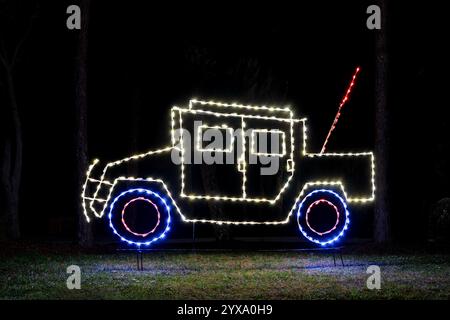 Weihnachtsbeleuchtung. Veterans Memorial Park. Port St. Lucie, Florida, USA Stockfoto