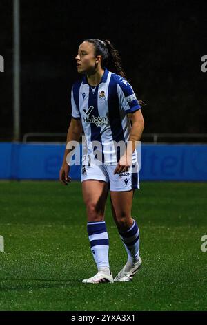 Zubieta, Gipuzkoa, Spanien - 14. Dezember 2024: Emma Ramírez im Spiel Real Sociedad Women vs Costa Adeje Teneriffa Women, Teil der spanischen Liga F, in Zubieta Z1. Quelle: Rubén Gil/Alamy Live News. Stockfoto