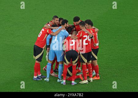 Doha, Katar. Dezember 2024. Spieler von Al Ahly, während des FIFA Challenger Cup und des FIFA Intercontinental Cup Fußballspiels zwischen dem mexikanischen Pachuca und dem ägyptischen Al-Ahly am 14. Dezember im Stadion 974 in Doha, Katar, 2024. Foto: Ahmed Alsaidi/DiaEsportivo/Alamy Live News Credit: DiaEsportivo/Alamy Live News Stockfoto