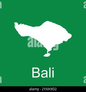 Bali Insel Karte Symbol Illustration Design Stock Vektor