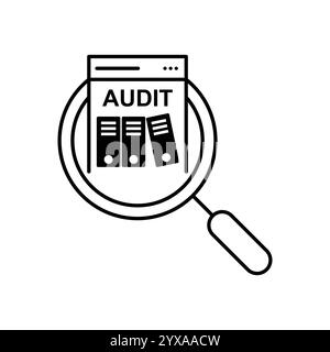 Audit-Symbol. Einfaches Element aus der Auditerfassung. Ausgefülltes Audit-Symbol für Vorlagen, Infografiken und mehr. Stock Vektor